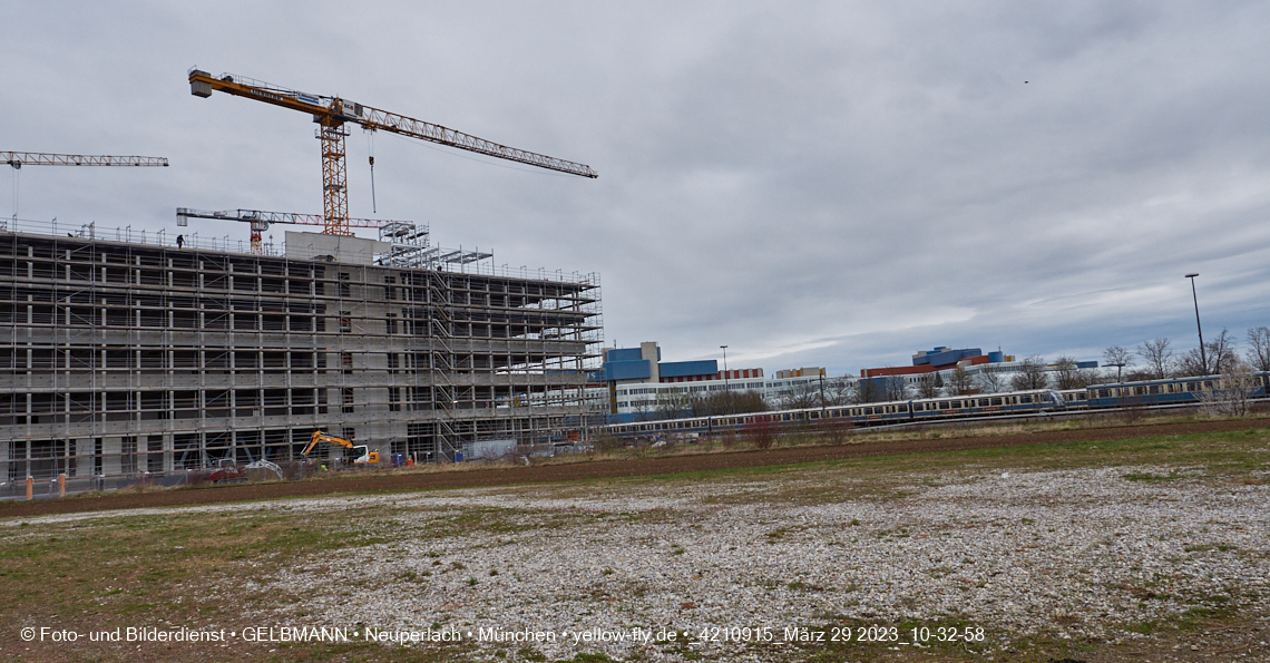 29.03.2023 - Baustelle REVO und Umgebung in Neuperlach